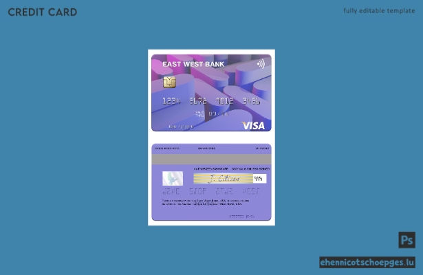 USA East West Bank Visa-Karte – Beispielvorschau